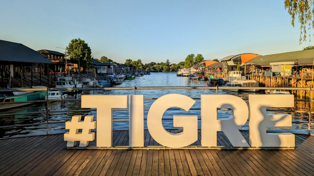 #Tigre sign at the Tigre port and delta in Argentina