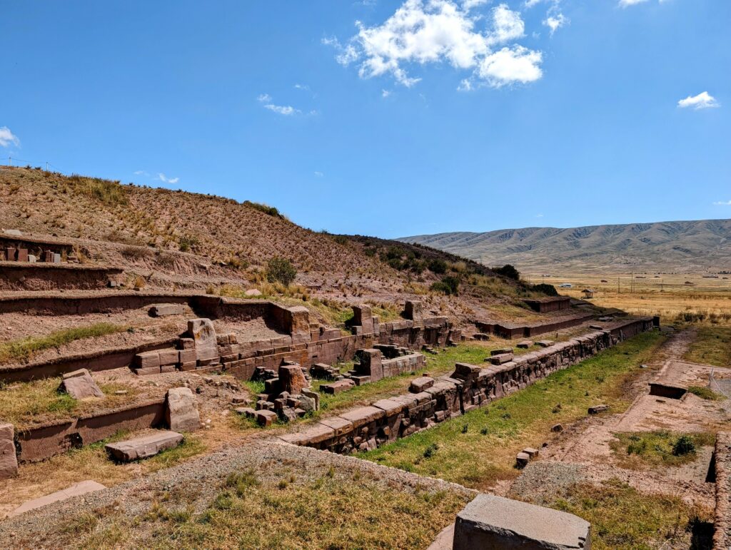 The terraces of the Tiwanaku temple site outside of La Paz